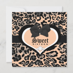 311 Wild at Heart Sweet Sixteen Quinceanera Invitation