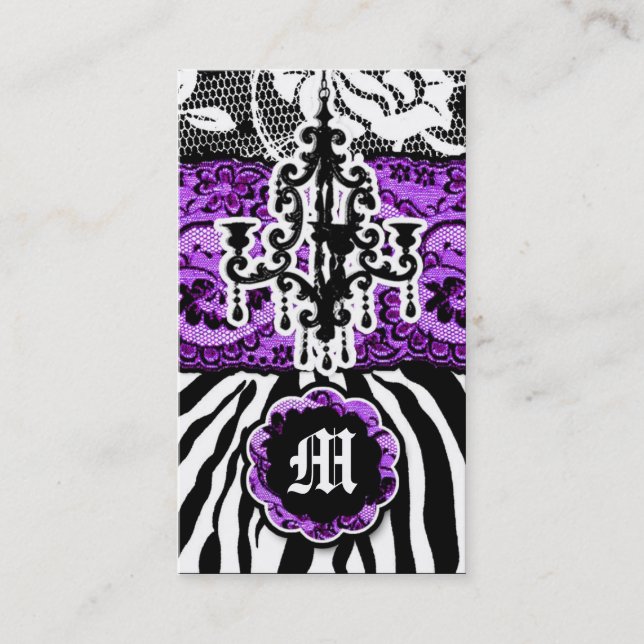 311 Wild Mix n Match Purple Business Card (Front)