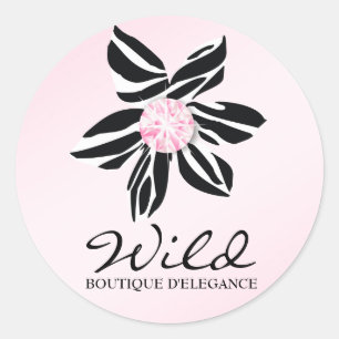311 Wild Zebra Flower Pink Sticker