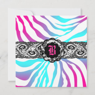 311 Zees Safari Electric Blue Invitation