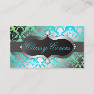 311-Zeopard Sign meet Damask Shimmer ParadiseLime Business Card