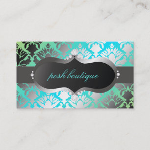 311 Zeopard Sign meet Damask Shimmer ParadiseLime Business Card