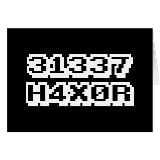 31337 H4X0R (Front Horizontal)
