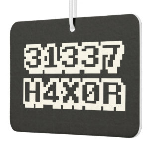 31337 H4X0R CAR AIR FRESHENER