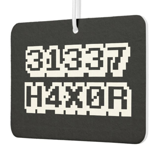 31337 H4X0R CAR AIR FRESHENER (Left)