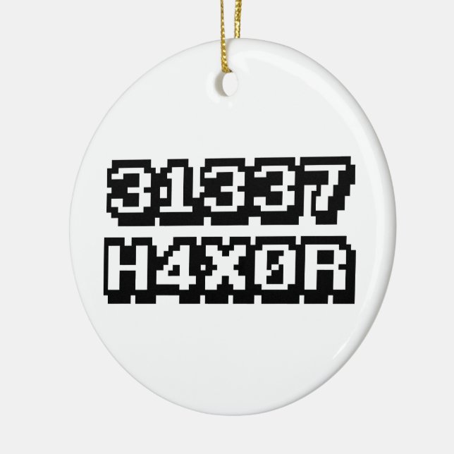 31337 H4X0R CERAMIC TREE DECORATION (Left)