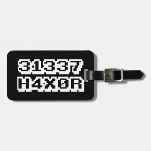 31337 H4X0R LUGGAGE TAG