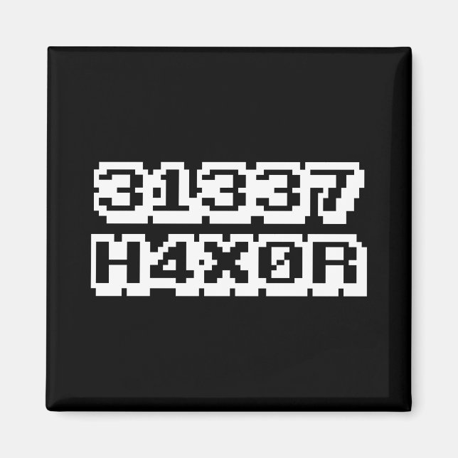 31337 H4X0R MAGNET (Front)