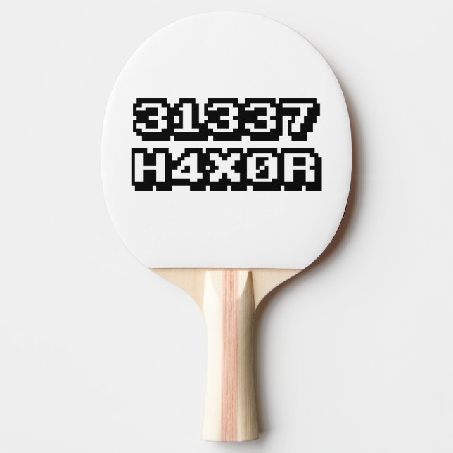 31337 H4X0R PING PONG PADDLE (Front)