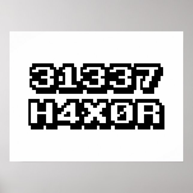 31337 H4X0R POSTER (Front)