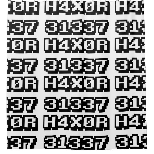 31337 H4X0R SHOWER CURTAIN (Front)