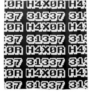 31337 H4X0R SHOWER CURTAIN