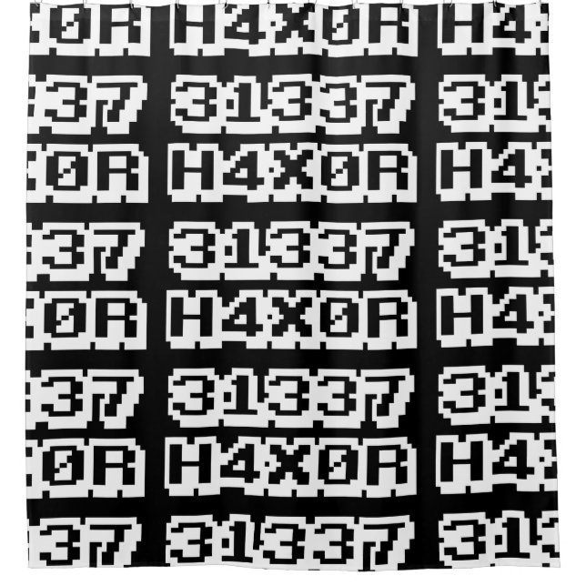 31337 H4X0R SHOWER CURTAIN (Front)