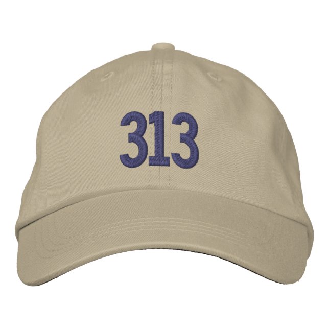 313 Embroidered Hat, Basic Flexfit Wool Cap (Front)