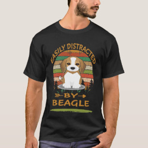 314 Easily Distracted By Beagle T-Shirt
