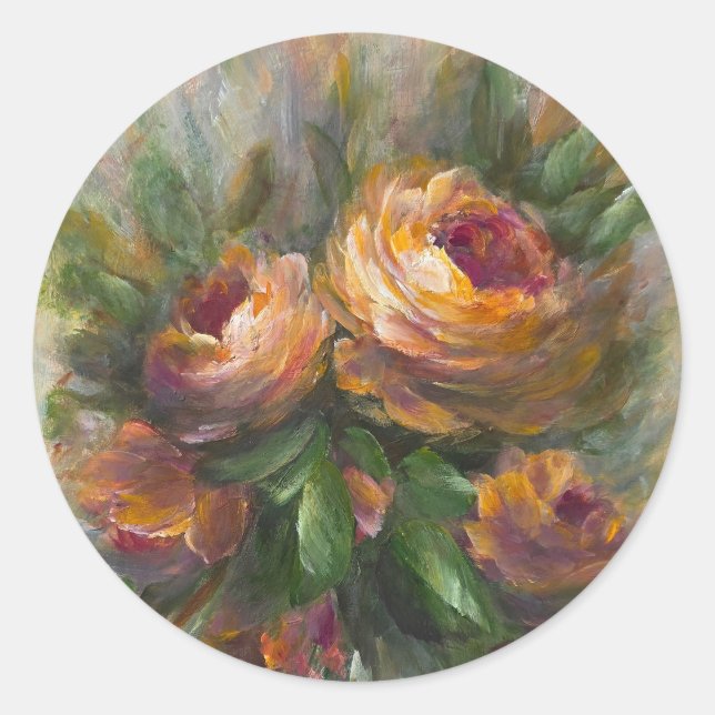 315 Roses Classic Round Sticker (Front)
