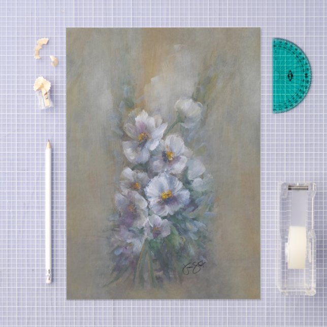 318 Purple white Tissue Paper (Craft)