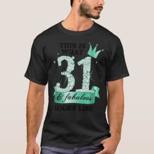 31 & Fabulous I Turquoise White Party Group Photo  T-Shirt