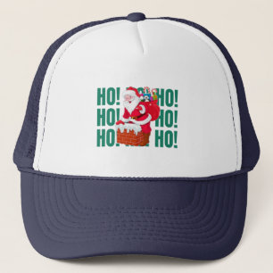 31.Ho Ho Ho Santa claus is wishing merry Christmas Trucker Hat