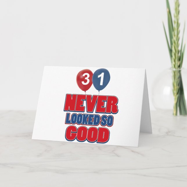 31 year old birthday designs card (Front)