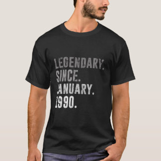 31 Year Old Birthday Gifts Legendary Since January T-Shirt