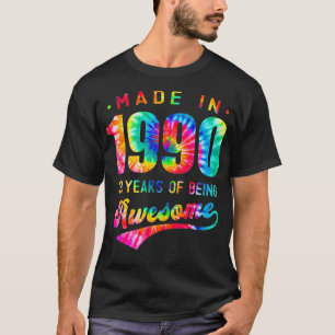 31 Years Old 31st Birthday 1990 Tie Dye Awesome  T-Shirt