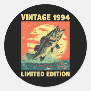 31 Years Old Gift 1994 Fishing Fisherman Fish 31st Classic Round Sticker