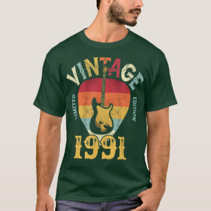 31 YearsOld Vintage 1991 Guitar Pick 31st Birthday T-Shirt