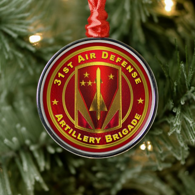 31st Air Defence Artillery Brigade Christmas Metal Ornament (Tree)
