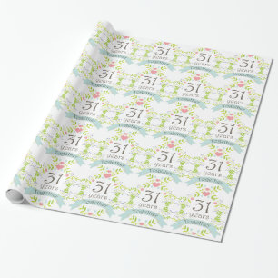 31st Anniversary Love Heart Gift Wrap