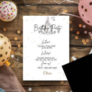 31st birthday, 31, black invitation