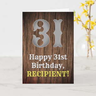 31st Birthday: Country Western Inspired Look, Name Card