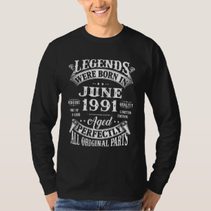 31st Birthday Decoration Legends Were Born In June T-Shirt