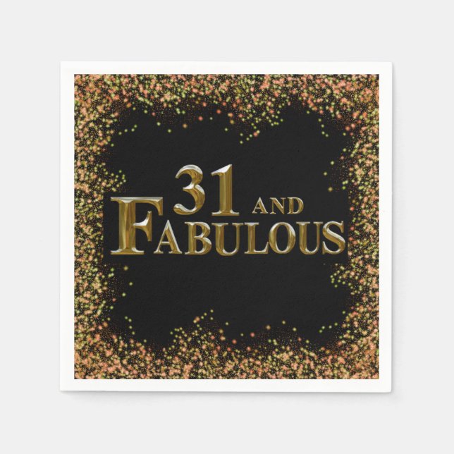 31st Birthday  Napkin (Front)