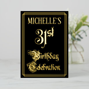 31st Birthday Party — Fancy Script & Custom Name