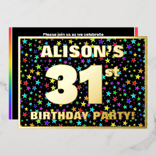 31st Birthday Party — Fun, Colourful Stars Pattern