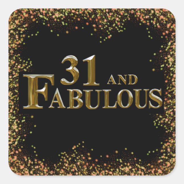 31st Birthday  Square Sticker (Front)