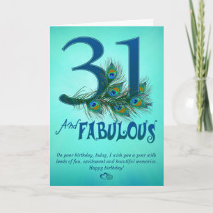 31st Birthday template Cards
