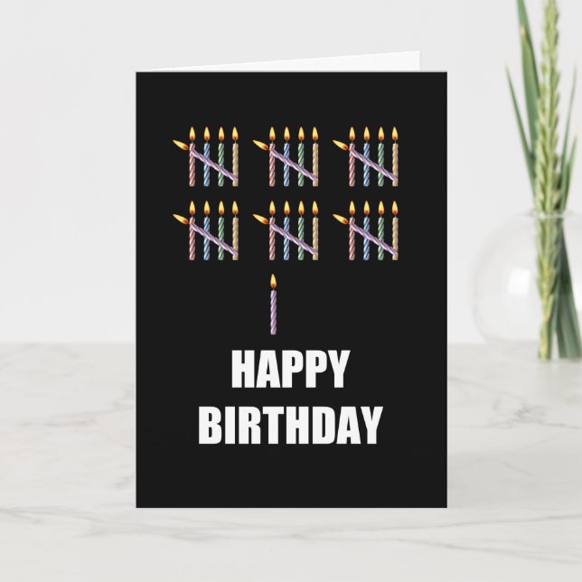 31st Birthday with Candles Card (Front)
