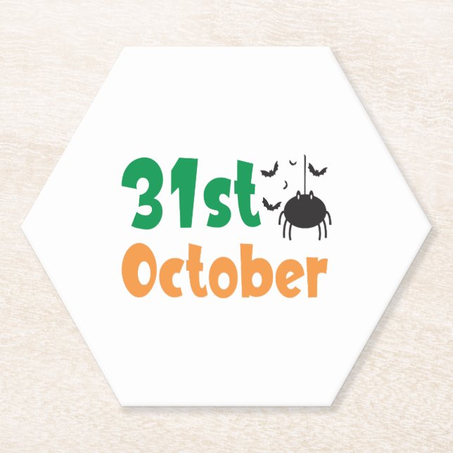 31st October - Halloween Paper Coaster (Front)