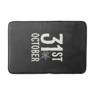 31st October Halloween Spider Web Design Bath Mat
