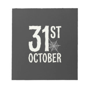 31st October Halloween Spider Web Design Notepad