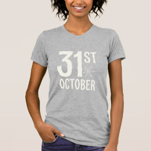 31st October Halloween Spider Web Design T-Shirt