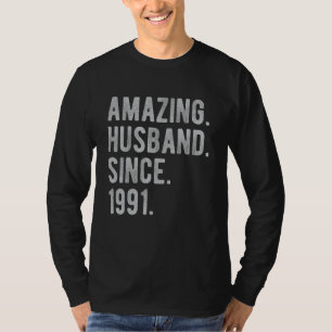 31st Wedding Aniversary For Him Amazing Husband S T-Shirt