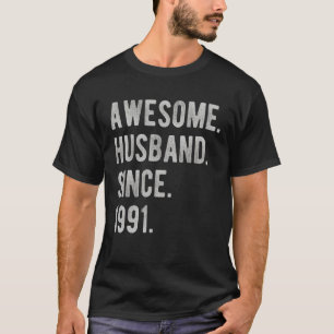 31st Wedding Aniversary For Him Awesome Husband S T-Shirt