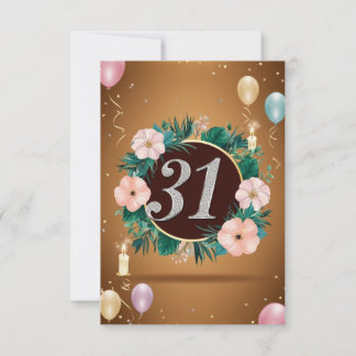 31th birthday card