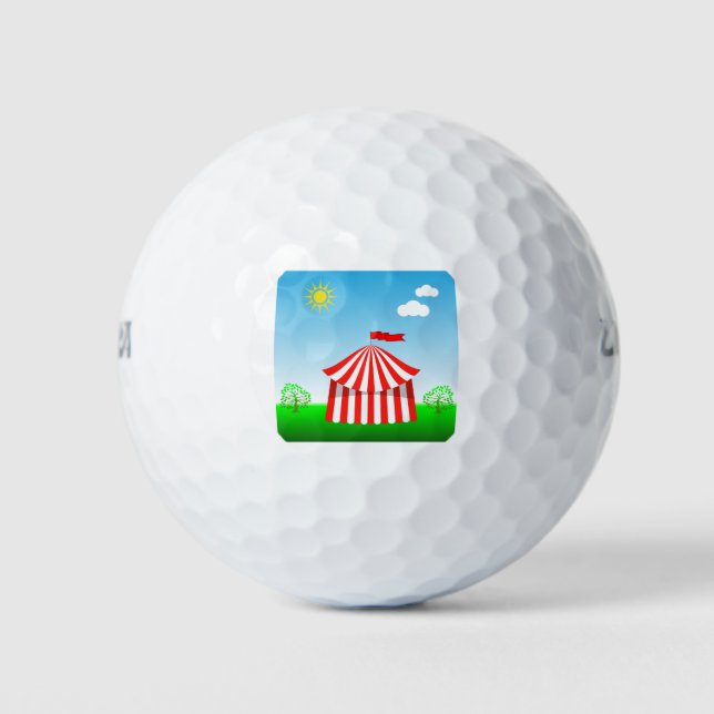 3204Circus Tent Icon Golf Balls (Front)
