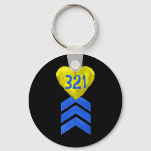 321 Trisomy 21 Down Syndrome Awareness Key Ring