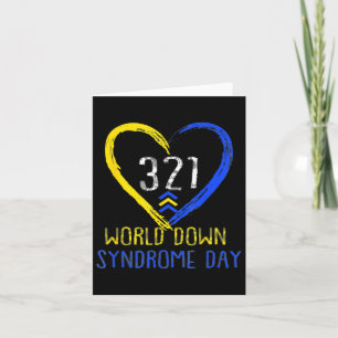 321 World Down Syndrome Day Three Arrows Men Women Card