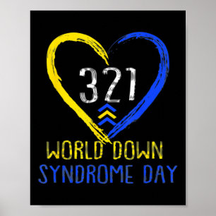 321 World Down Syndrome Day Three Arrows Men Women Poster